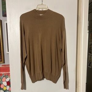 Va Bene mens tan mock turtleneck